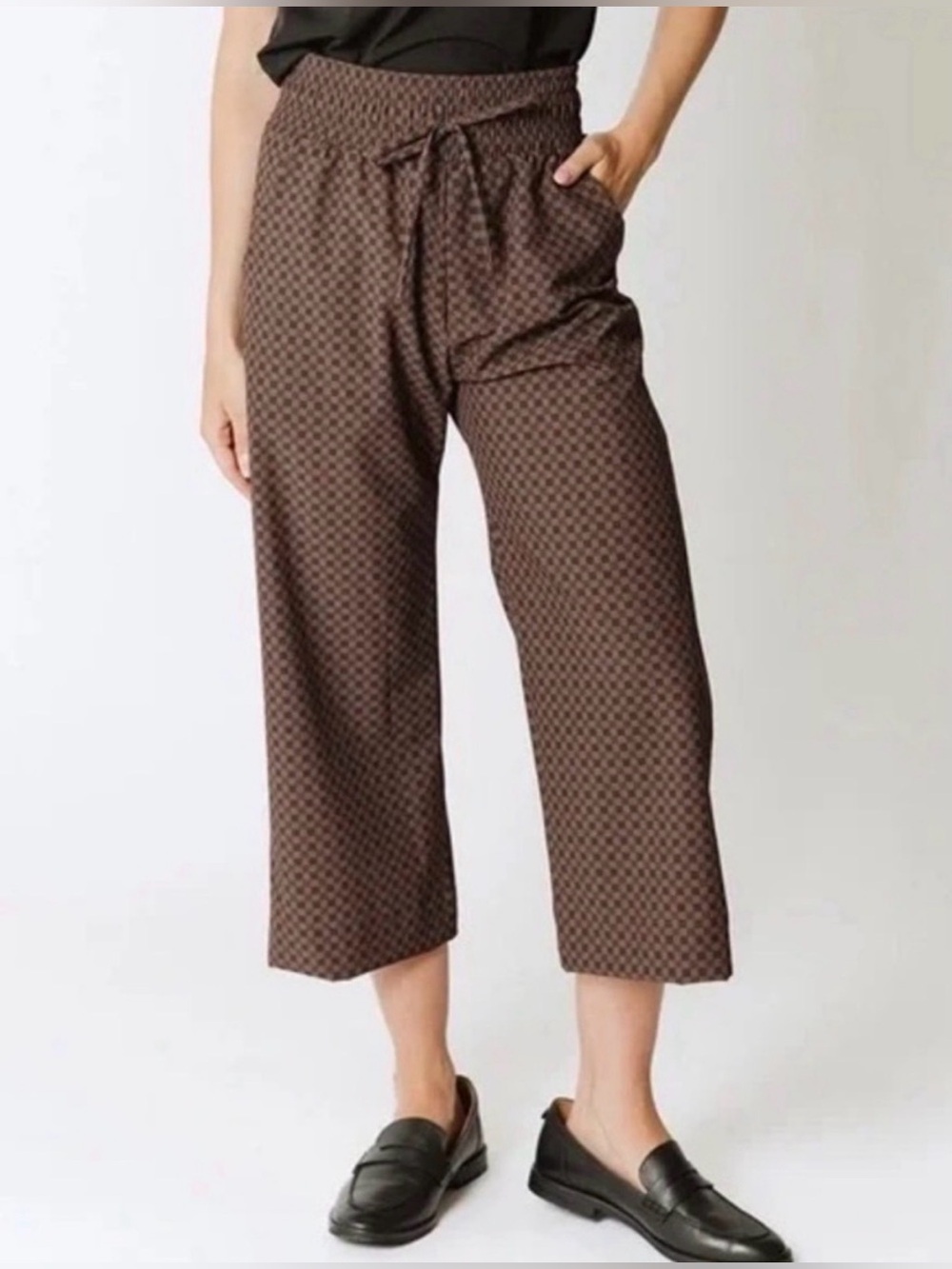 Albion Audrey Wide Leg Pants, Wicker- Size S